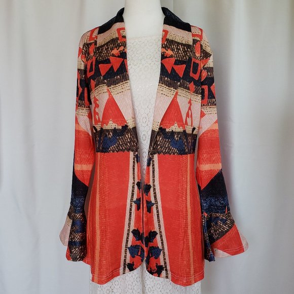 Fluted sleeve MISSLOOK Lightweight Stretchy Bell sleeves Blazer - Picture 2 of 12